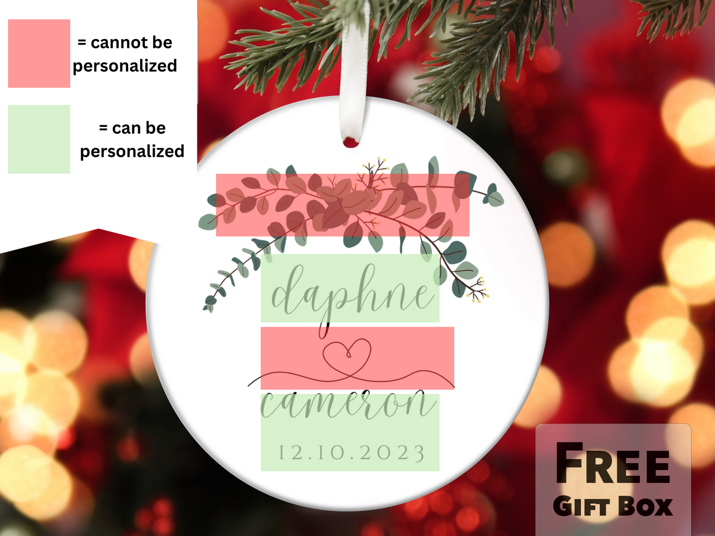Personalized First Christmas Married 2023 Ornament - Our First Christmas Together