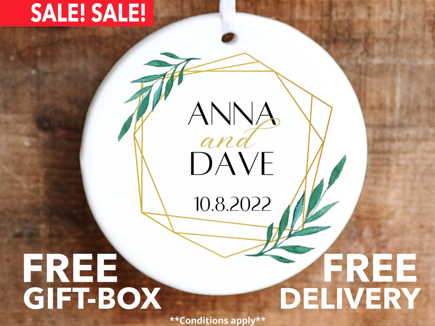 Our First Christmas Together 2023 Engaged Ornament - Made Simple Designs