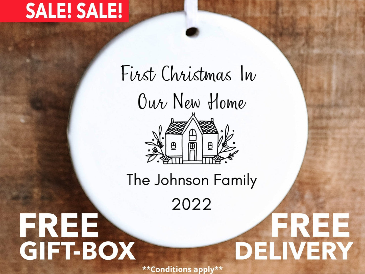 Personalized New Home Ornament - A Special and Thoughtful Housewarming Gift - Made Simple Designs