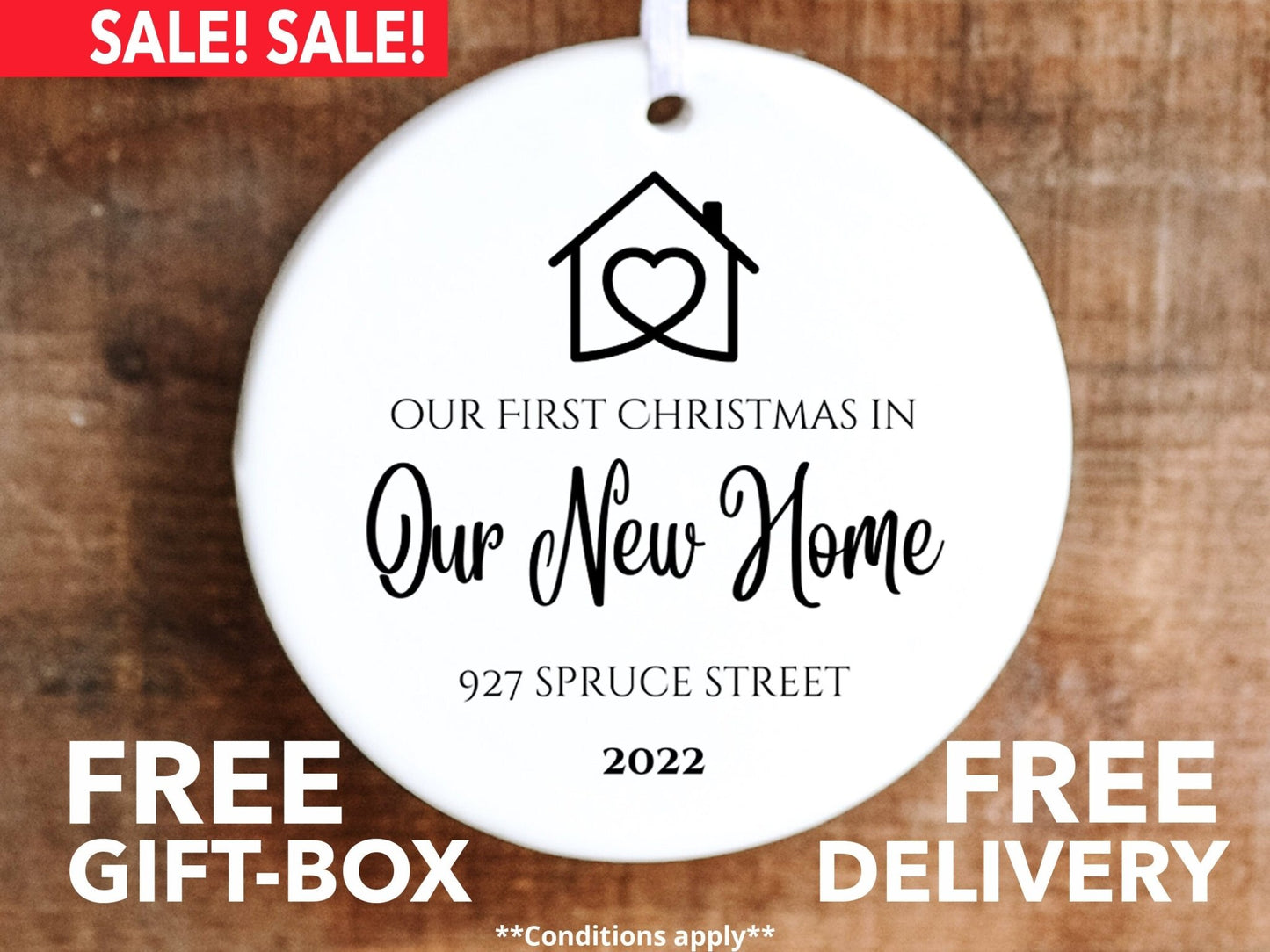 Personalized New Home Ornament - A Special and Unique Gift for a New House - Made Simple Designs