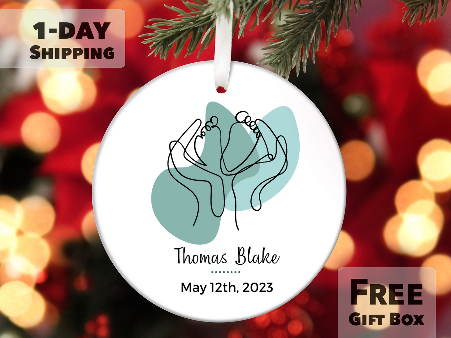 Personalized First Christmas Ornament - Baby Boy