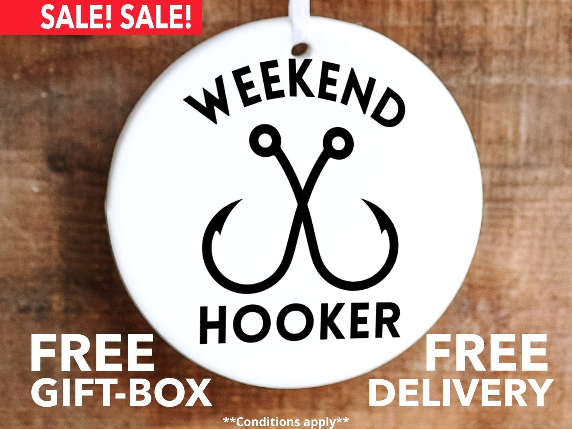 Funny Fishing Ornament - Made Simple Designs