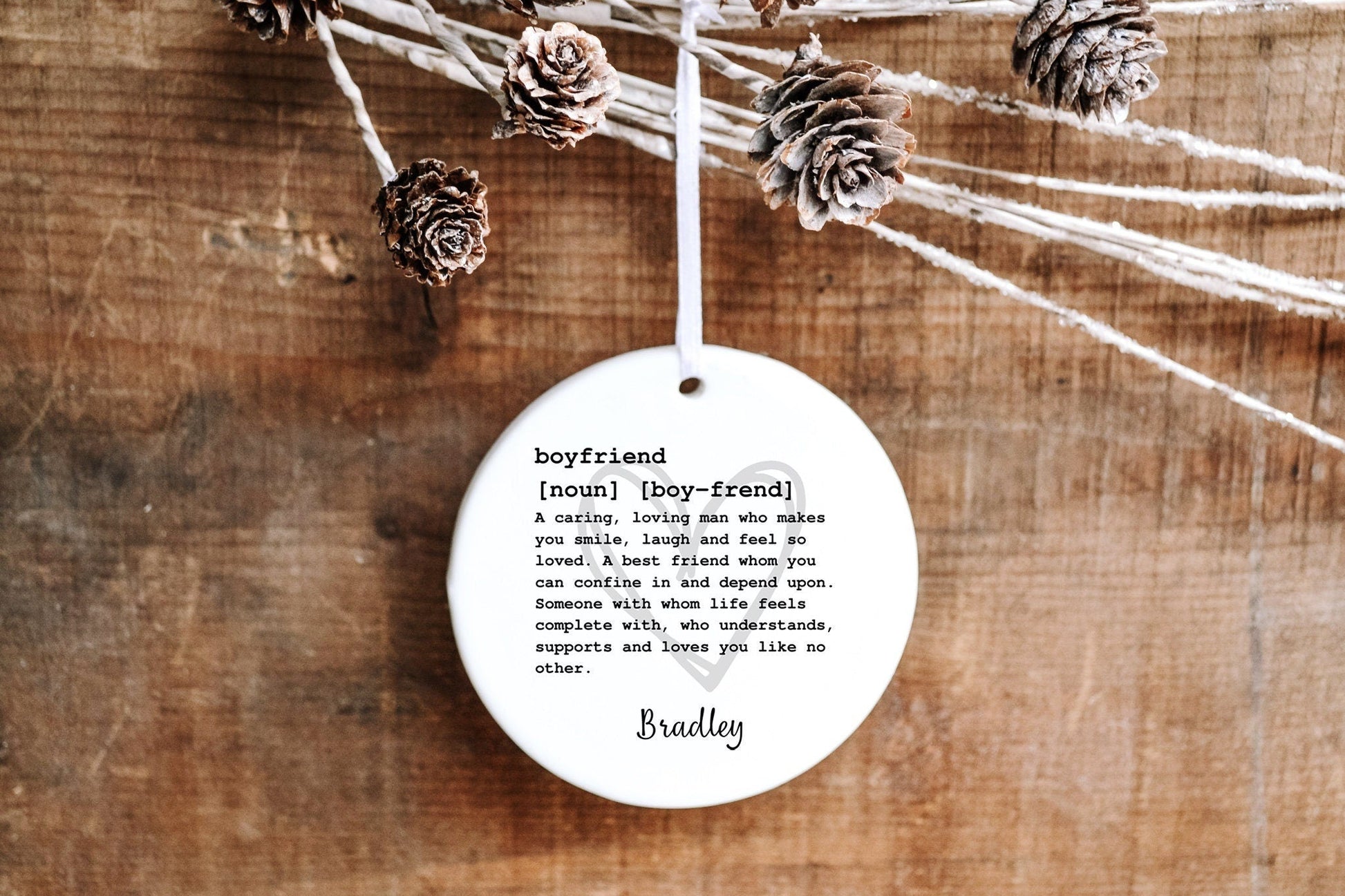 Personalized Boyfriend Christmas Ornament - A Unique and Special Gift –  Made Simple Designs