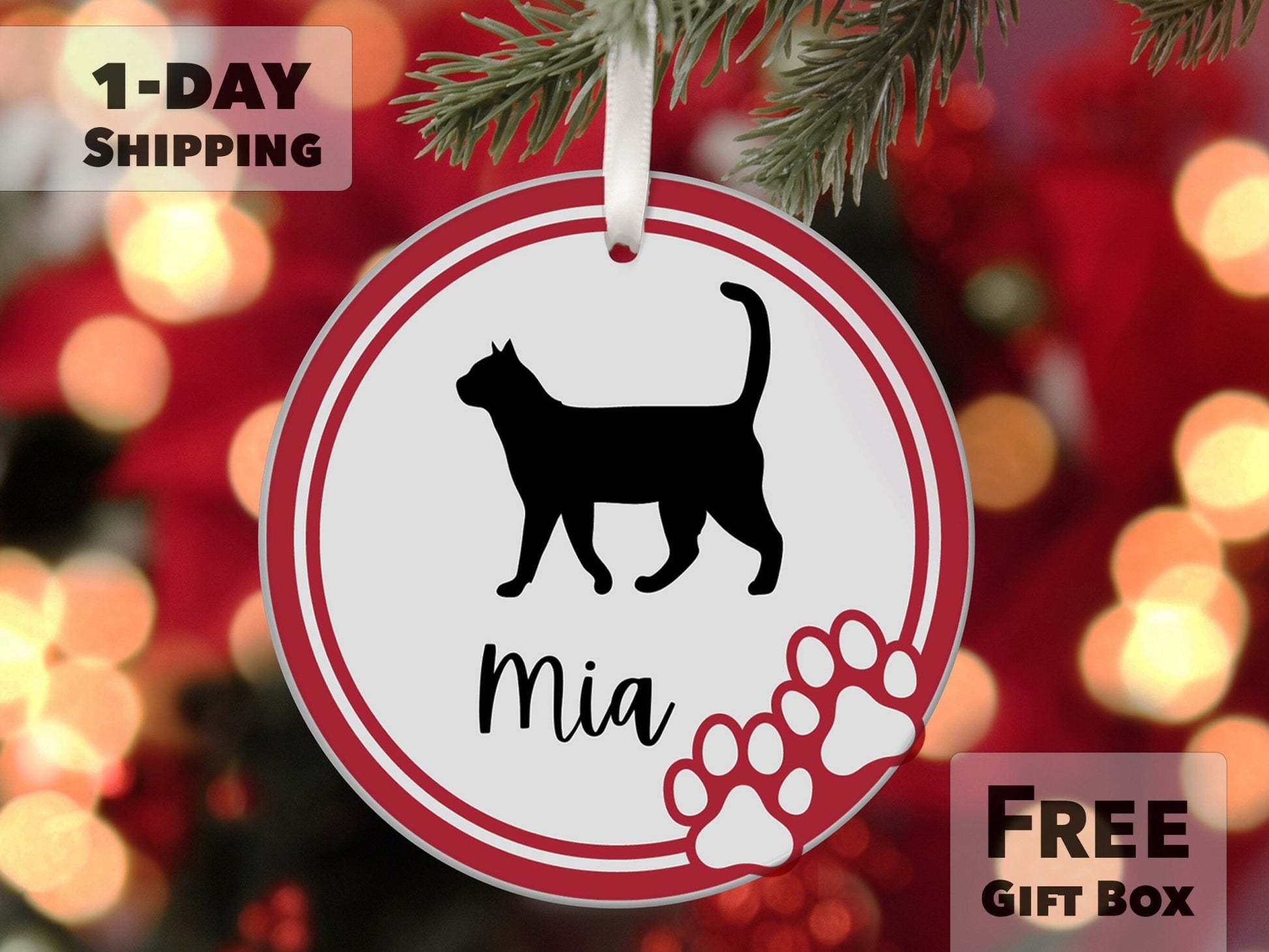 Personalized Cat Ornament - Made Simple Designs