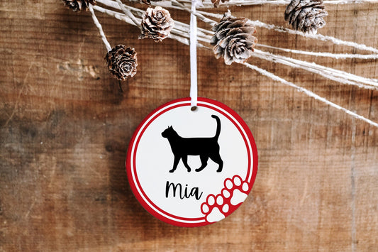 Personalized Cat Ornament - Made Simple Designs