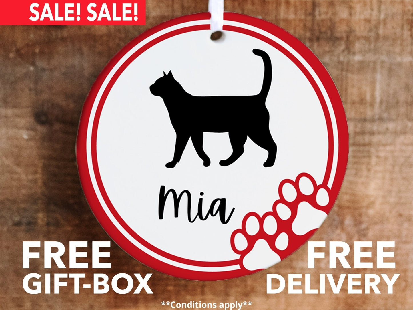 Personalized Cat Ornament - Made Simple Designs