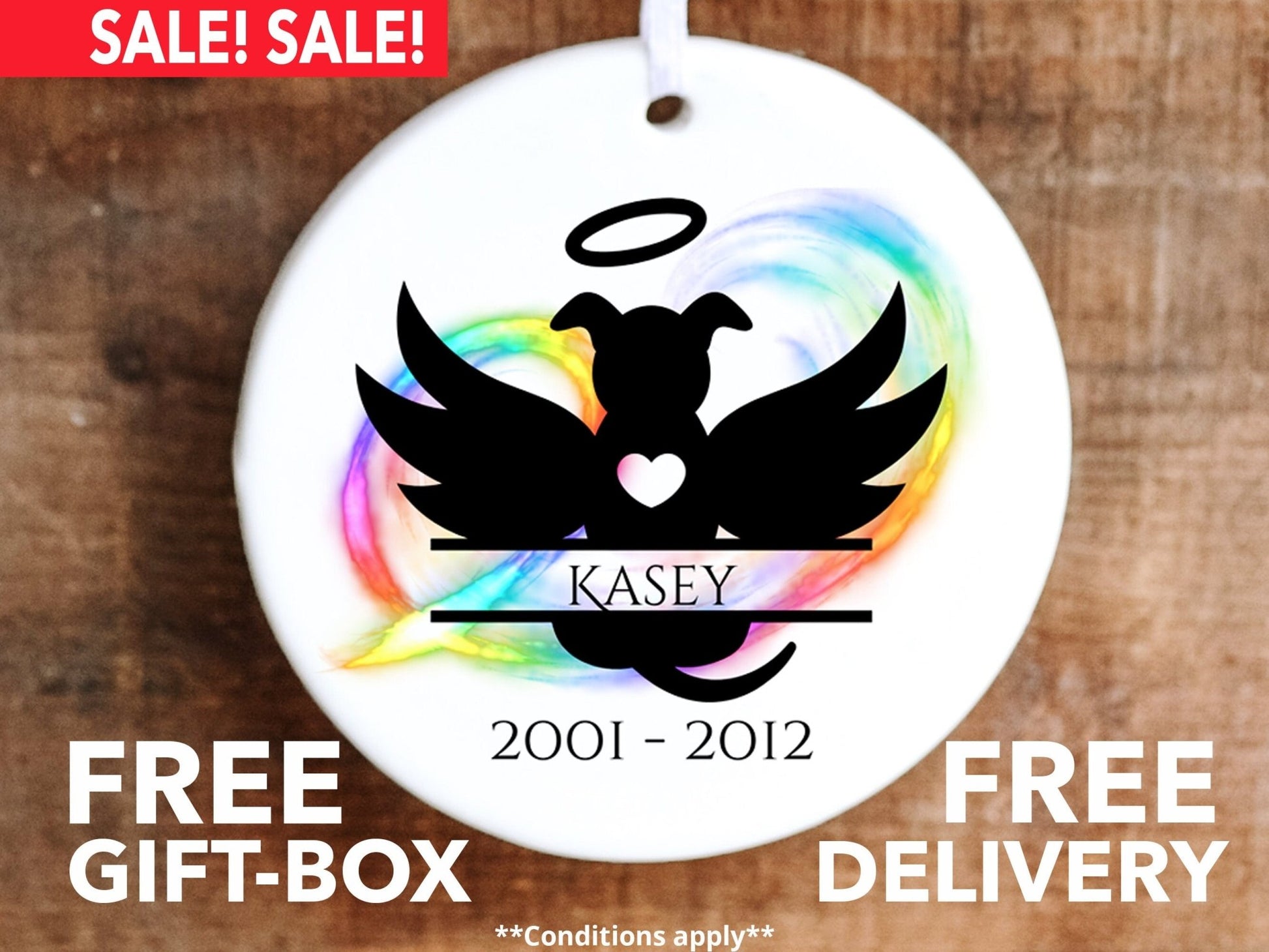 Personalized Dog Memorial Ornament - Made Simple Designs