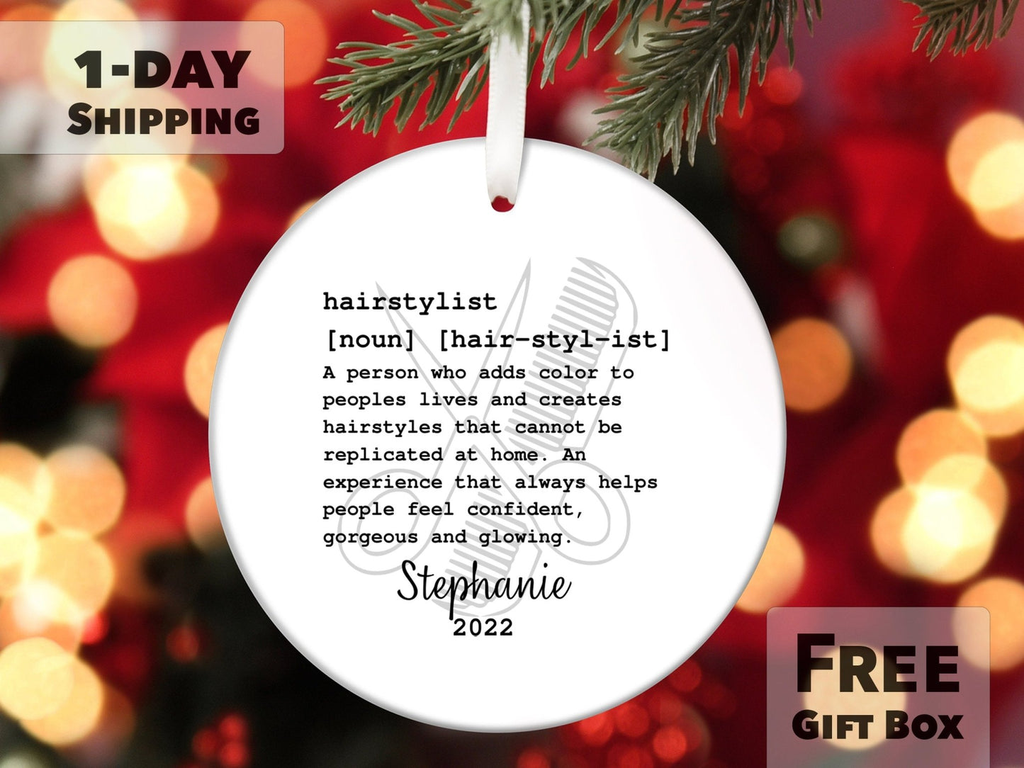 Personalized Hairstylist Occupation Ornament - Made Simple Designs