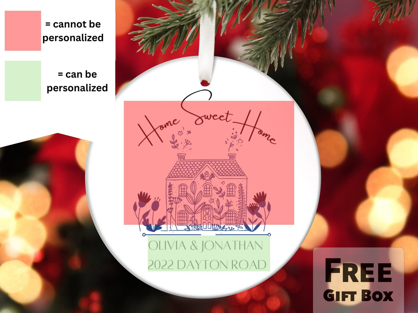 Personalized New Home Ornament - New Home Gift - Made Simple Designs