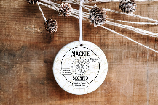 Scorpio Zodiac Personalized Ornament - Made Simple Designs